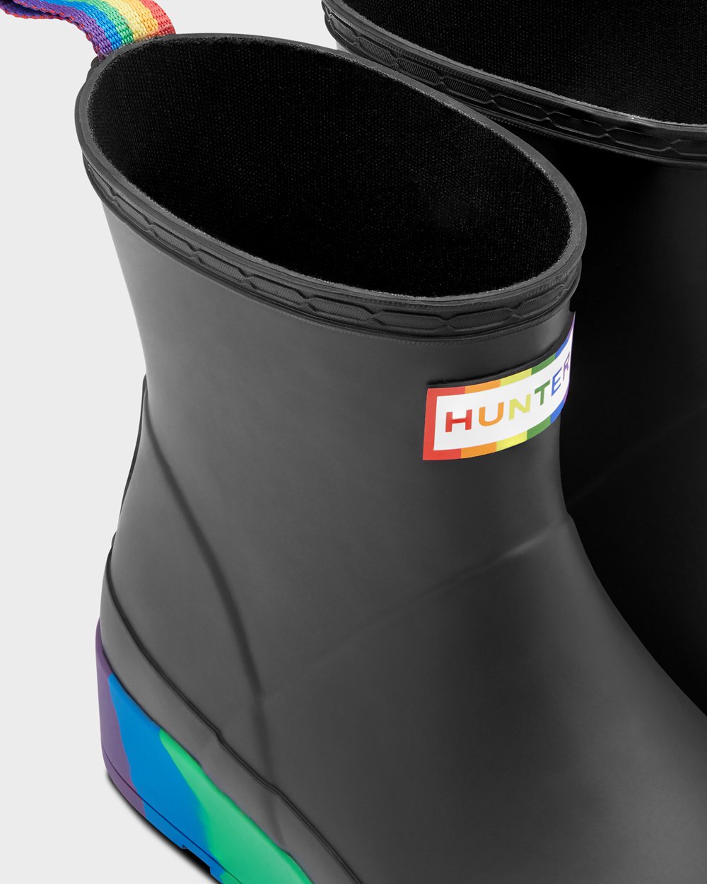 Play Botas Original Pride Flatform Rain Hunter Mujer - Negros - 915028SMR